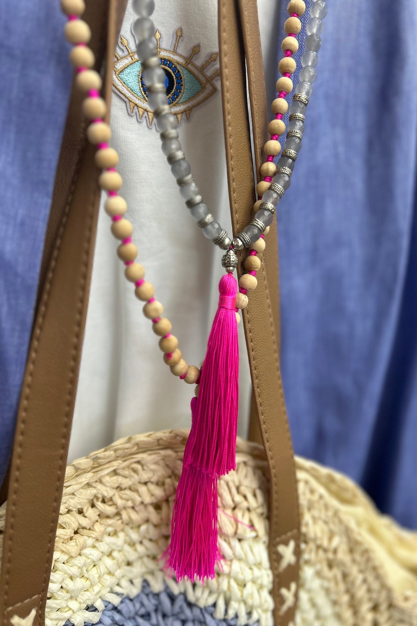 Necklace Pink tassel