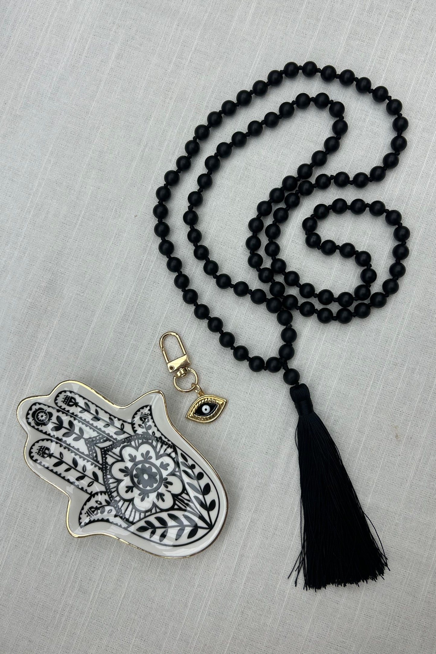 Necklace Black tassel