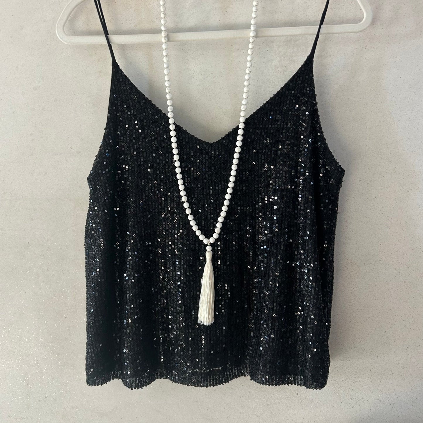 Sequin top black