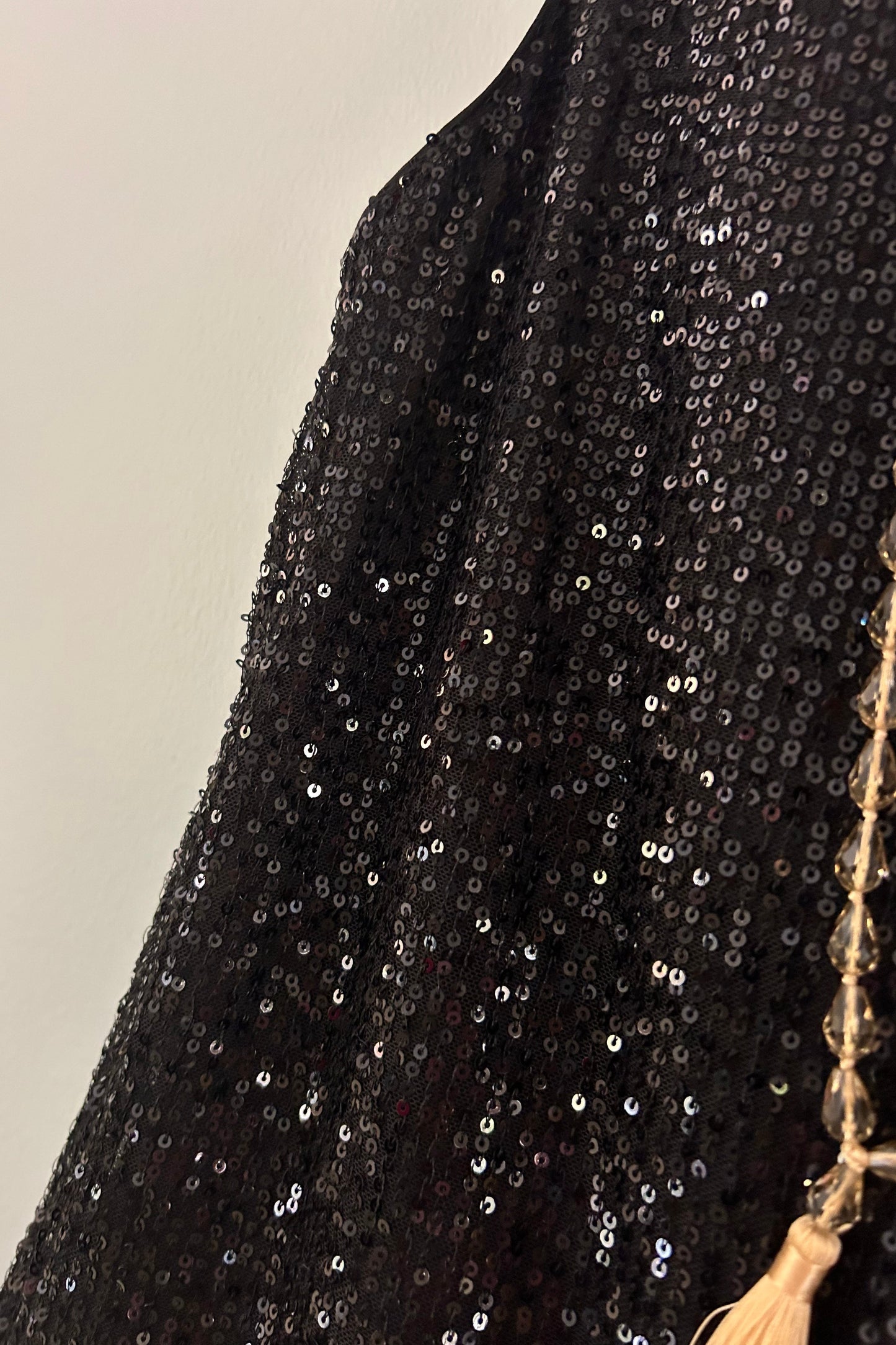 Sequin tank top black