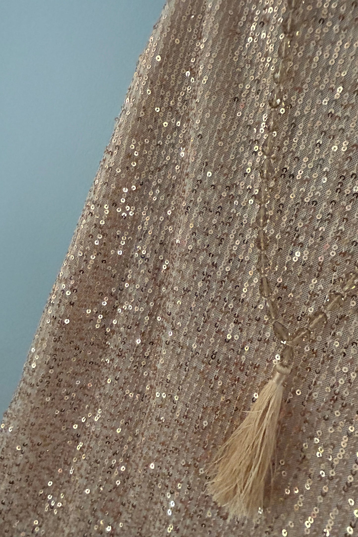 Sequin tank top gold