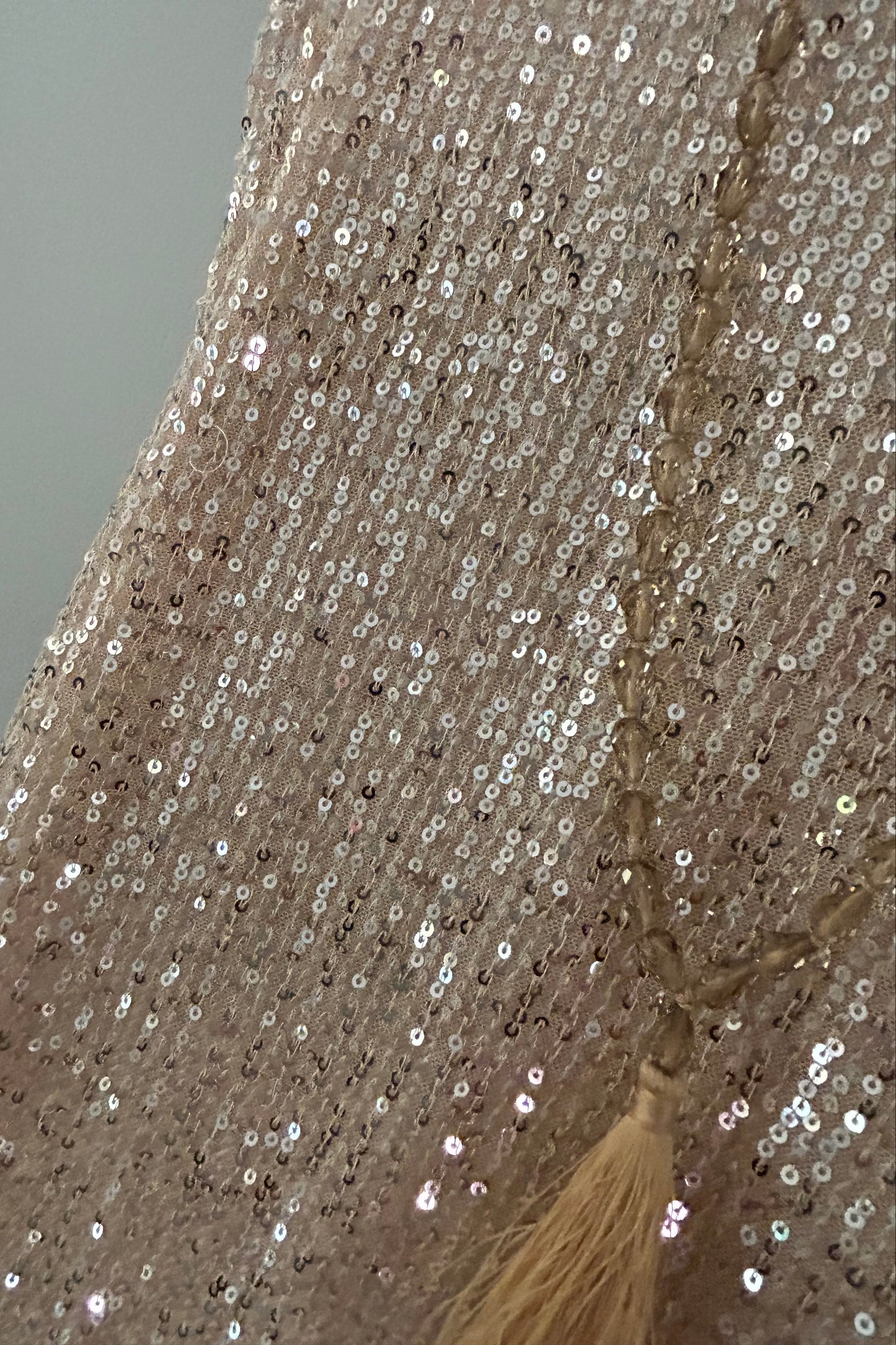 Sequin tank top champagne