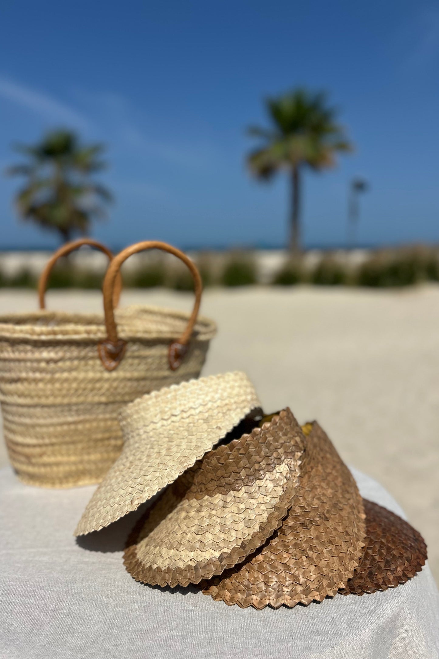 Woven Sun Visor deep tan