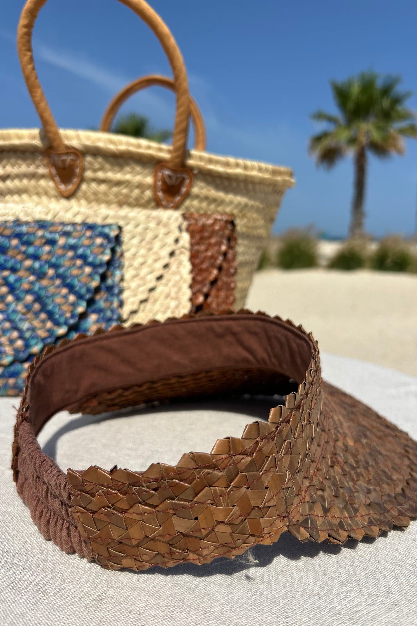 Woven Sun Visor deep tan