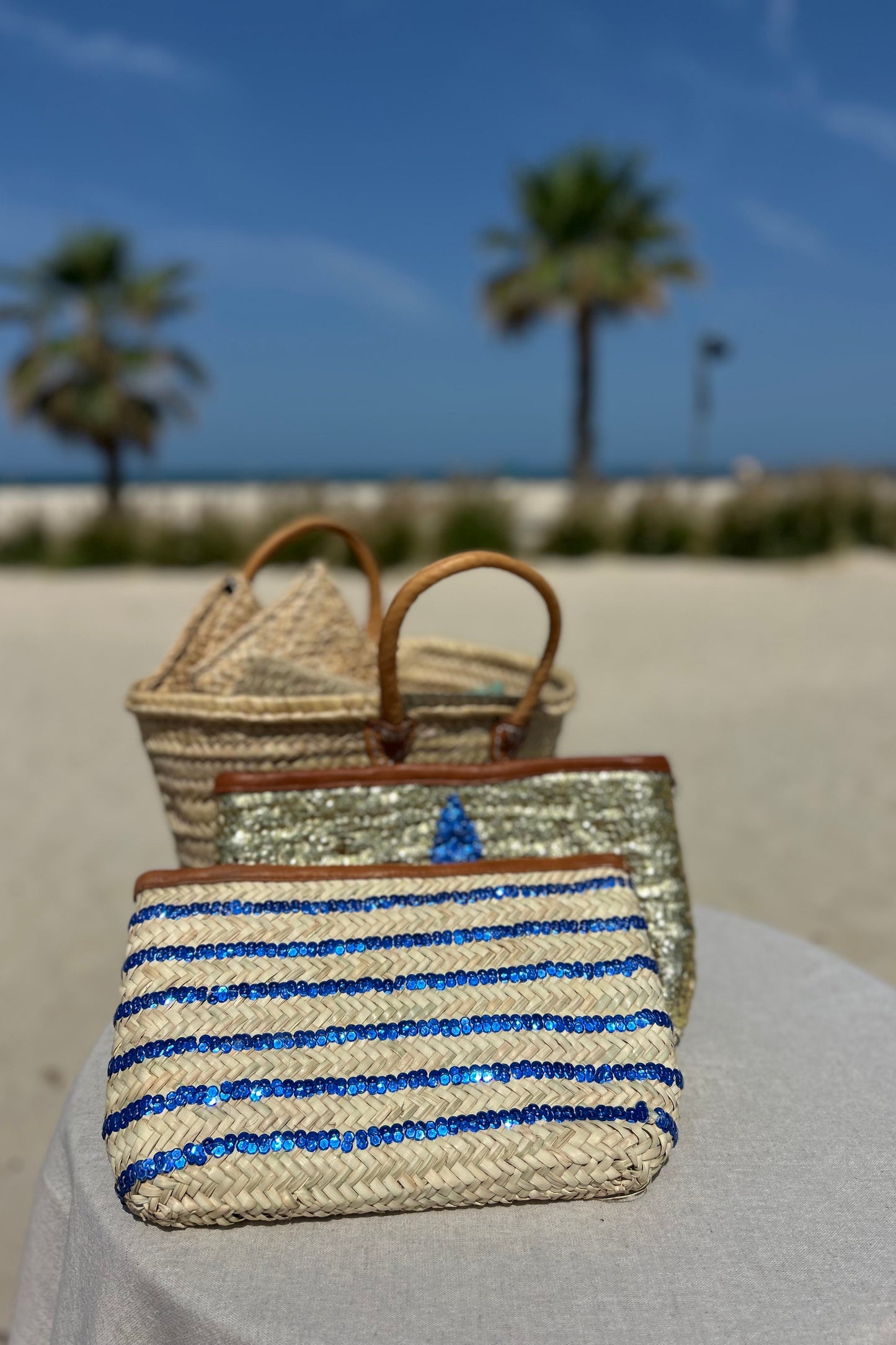 Moroccan clutch bag gold blue star
