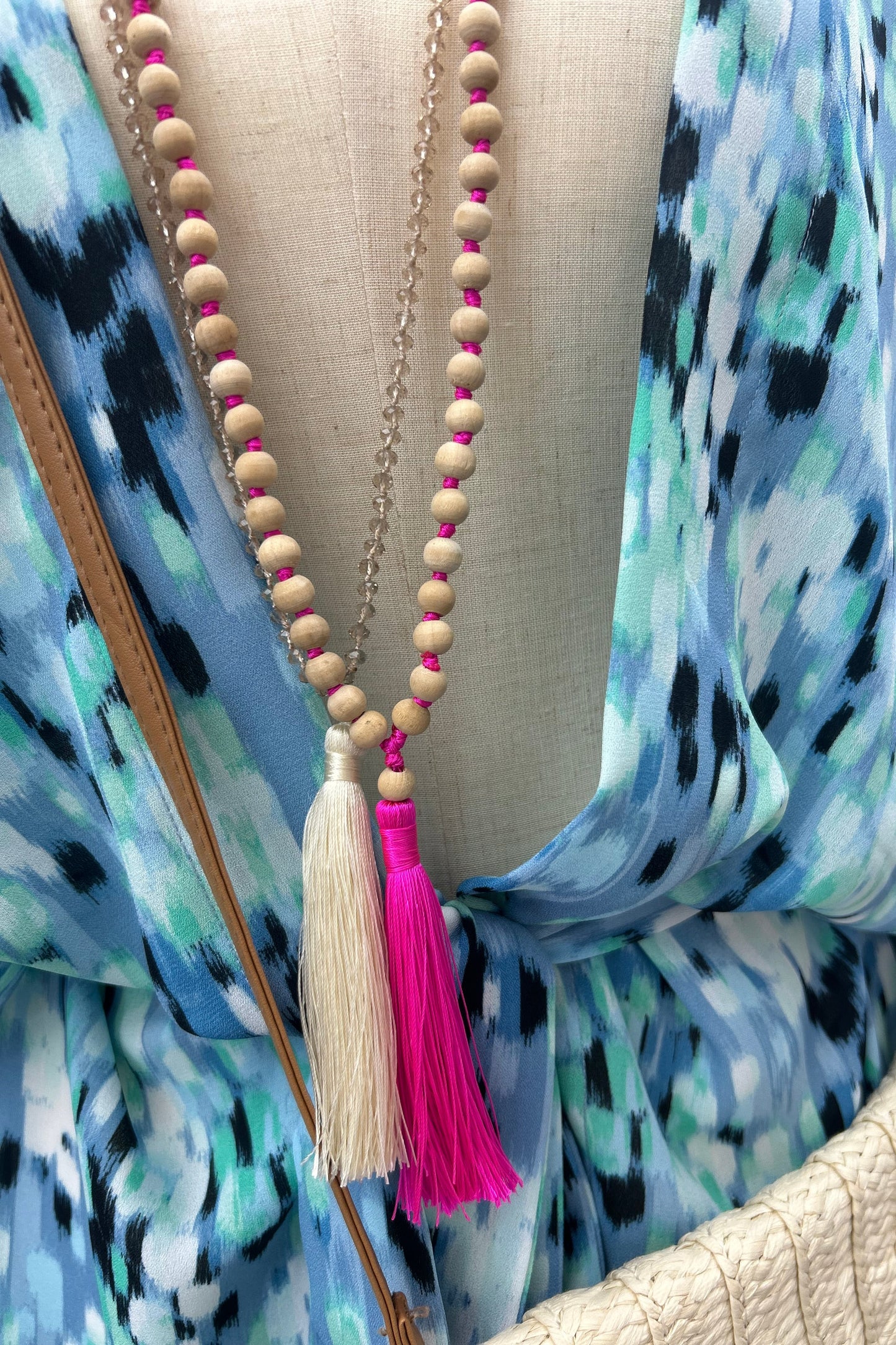 Necklace Pink tassel