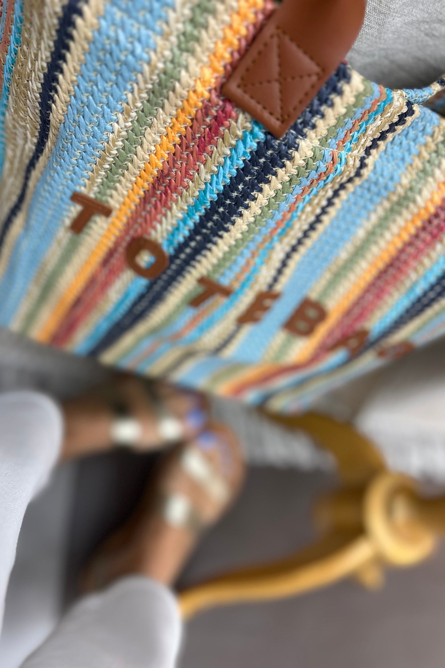 Tote Bag woven striped